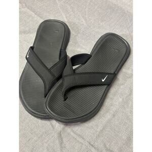 Nike Comfort Flip Flops Mens 9 Black Thong Sandals Casual Lightweight